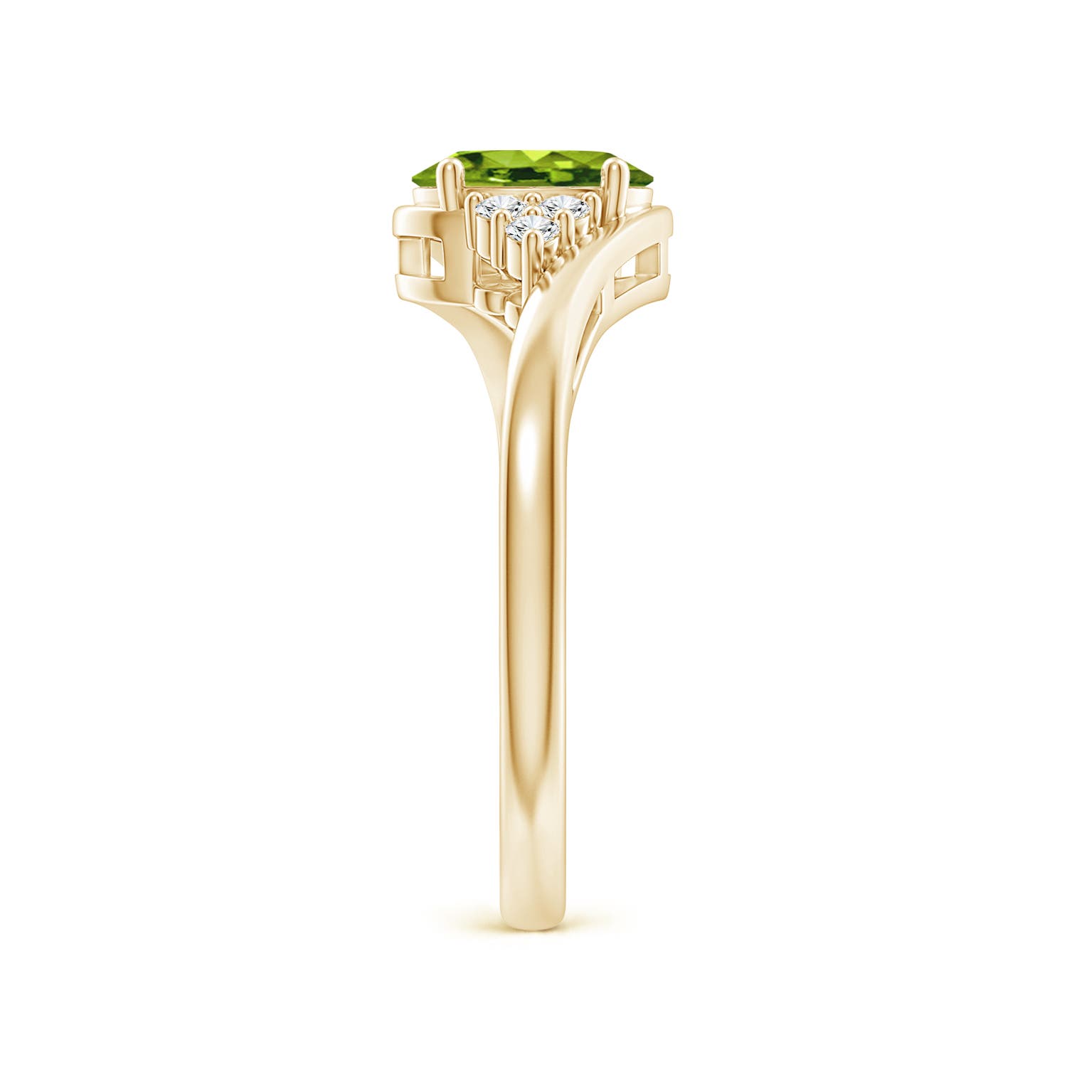 AAAA - Peridot / 0.96 CT / 14 KT Yellow Gold