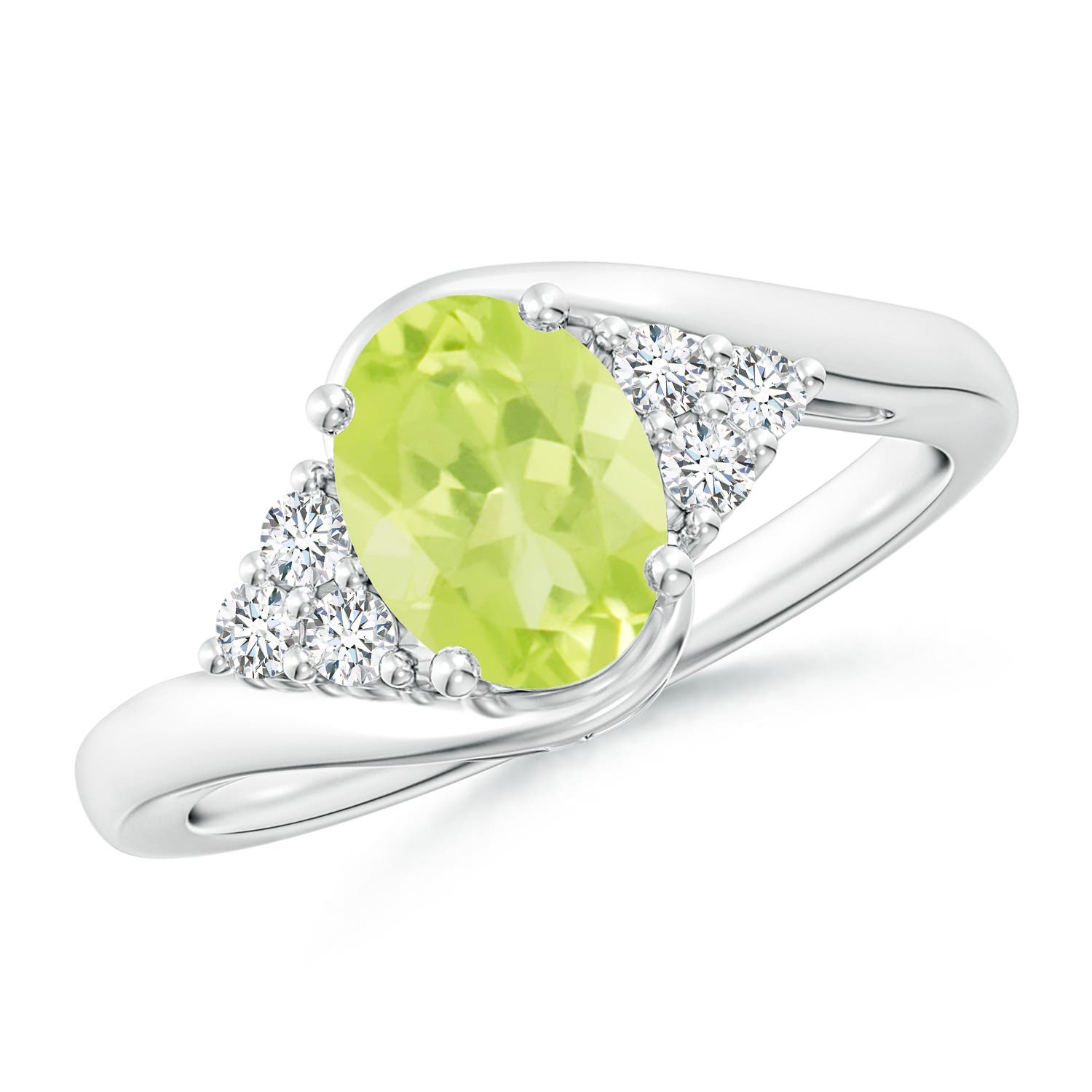 A - Peridot / 1.52 CT / 14 KT White Gold