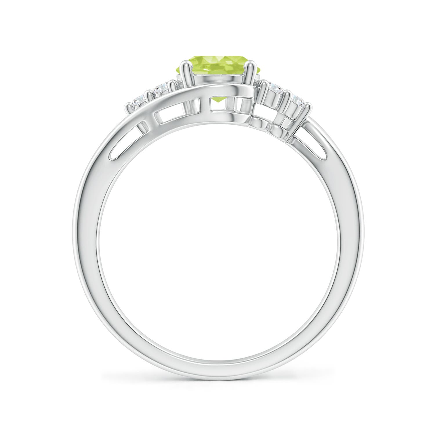 A - Peridot / 1.52 CT / 14 KT White Gold