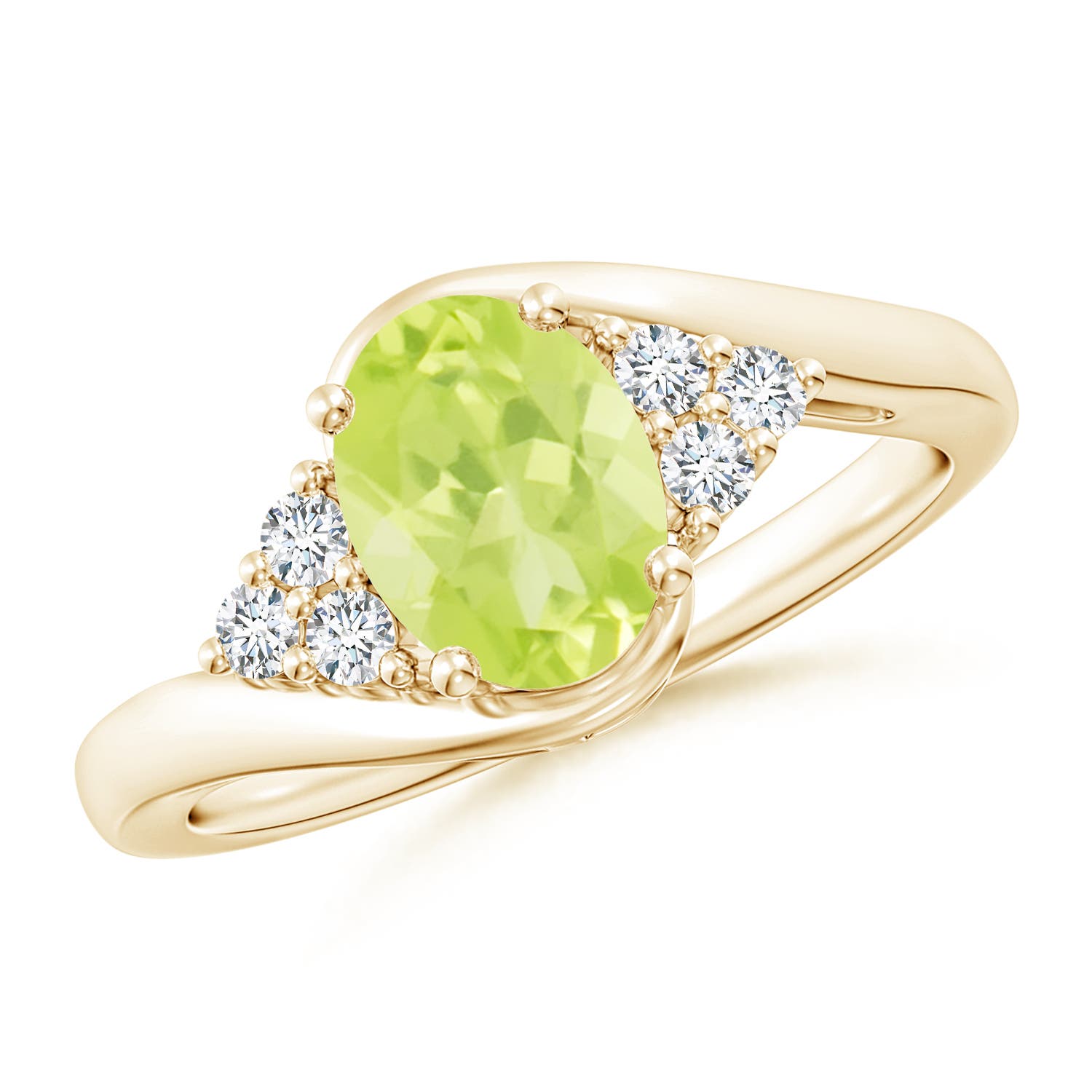 A - Peridot / 1.52 CT / 14 KT Yellow Gold