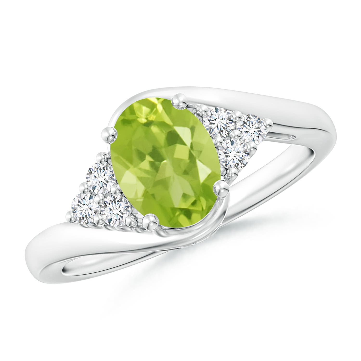 AA - Peridot / 1.52 CT / 14 KT White Gold