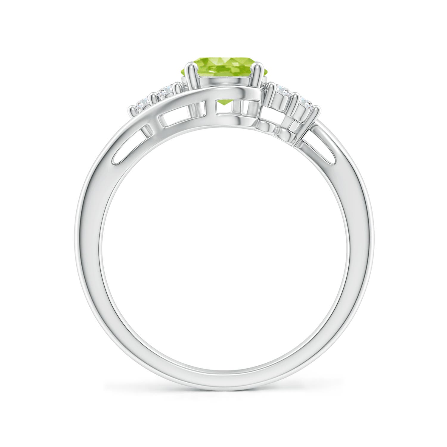 AA - Peridot / 1.52 CT / 14 KT White Gold