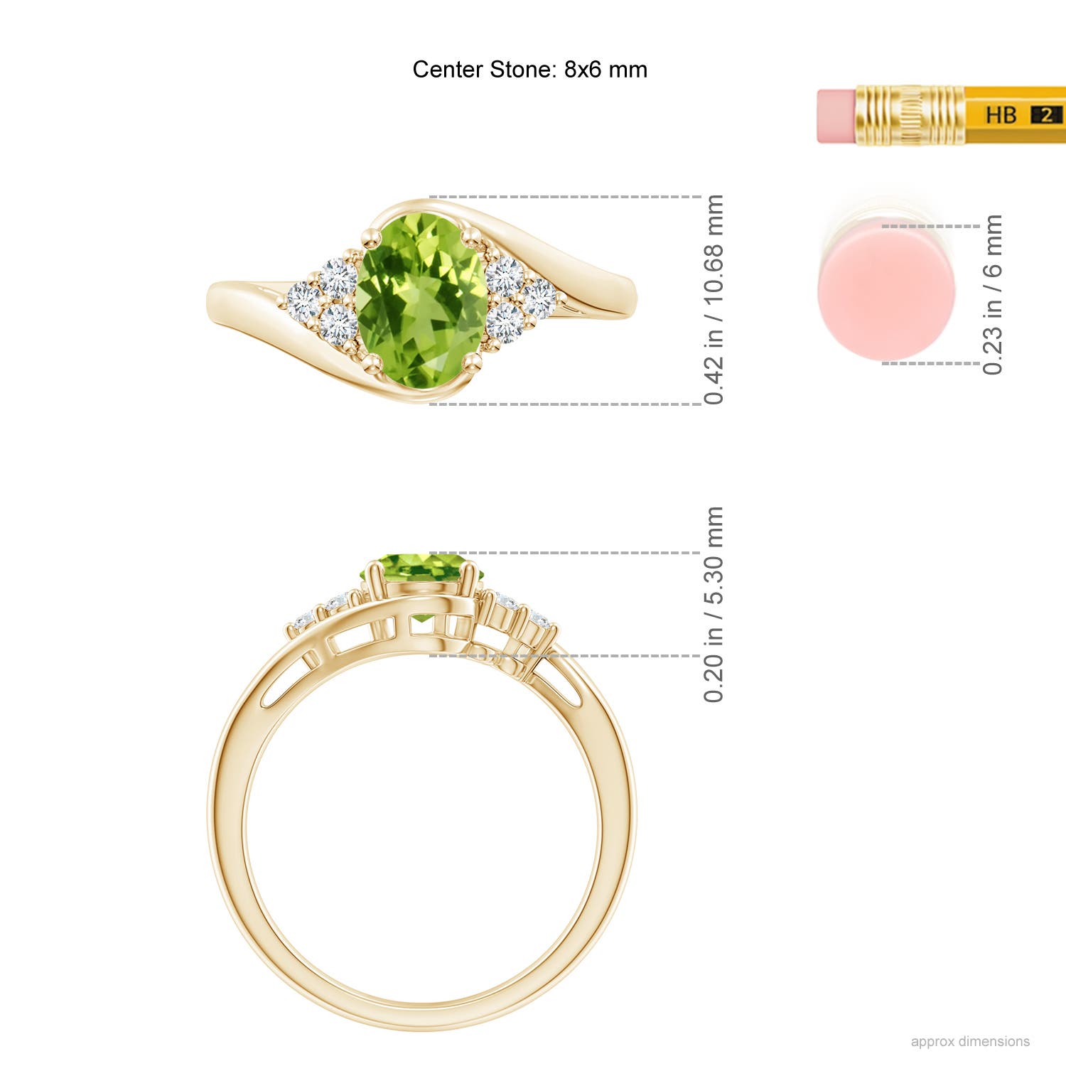 AAA - Peridot / 1.52 CT / 14 KT Yellow Gold