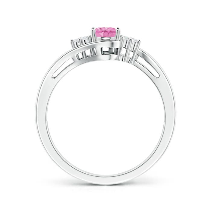 A - Pink Sapphire / 0.63 CT / 14 KT White Gold