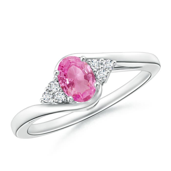 AA - Pink Sapphire / 0.63 CT / 14 KT White Gold