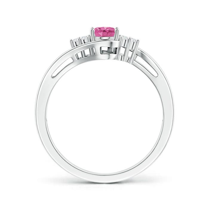 AAA - Pink Sapphire / 0.63 CT / 14 KT White Gold