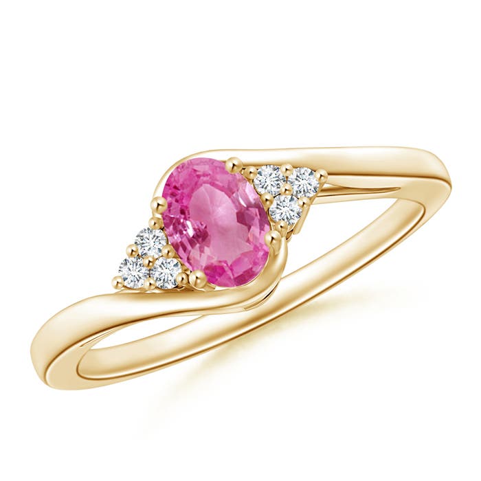 AAA - Pink Sapphire / 0.63 CT / 14 KT Yellow Gold