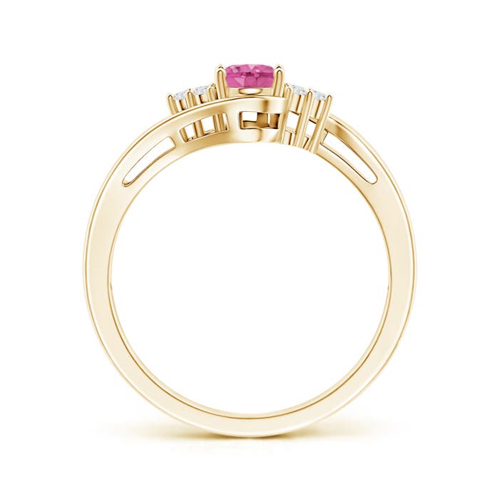 AAA - Pink Sapphire / 0.63 CT / 14 KT Yellow Gold