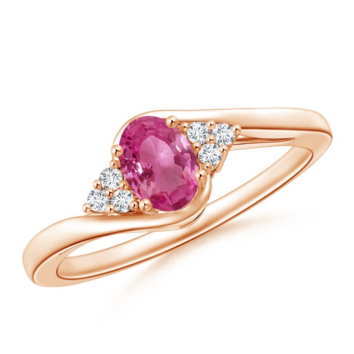 AAAA - Pink Sapphire / 0.63 CT / 14 KT Rose Gold