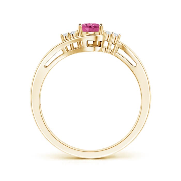 AAAA - Pink Sapphire / 0.63 CT / 14 KT Yellow Gold