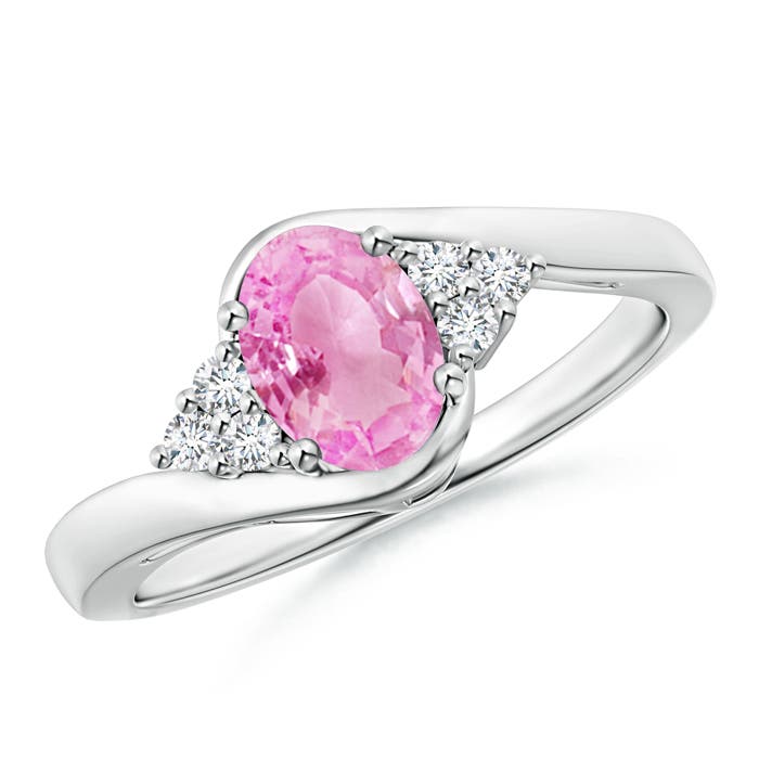 A - Pink Sapphire / 0.96 CT / 14 KT White Gold