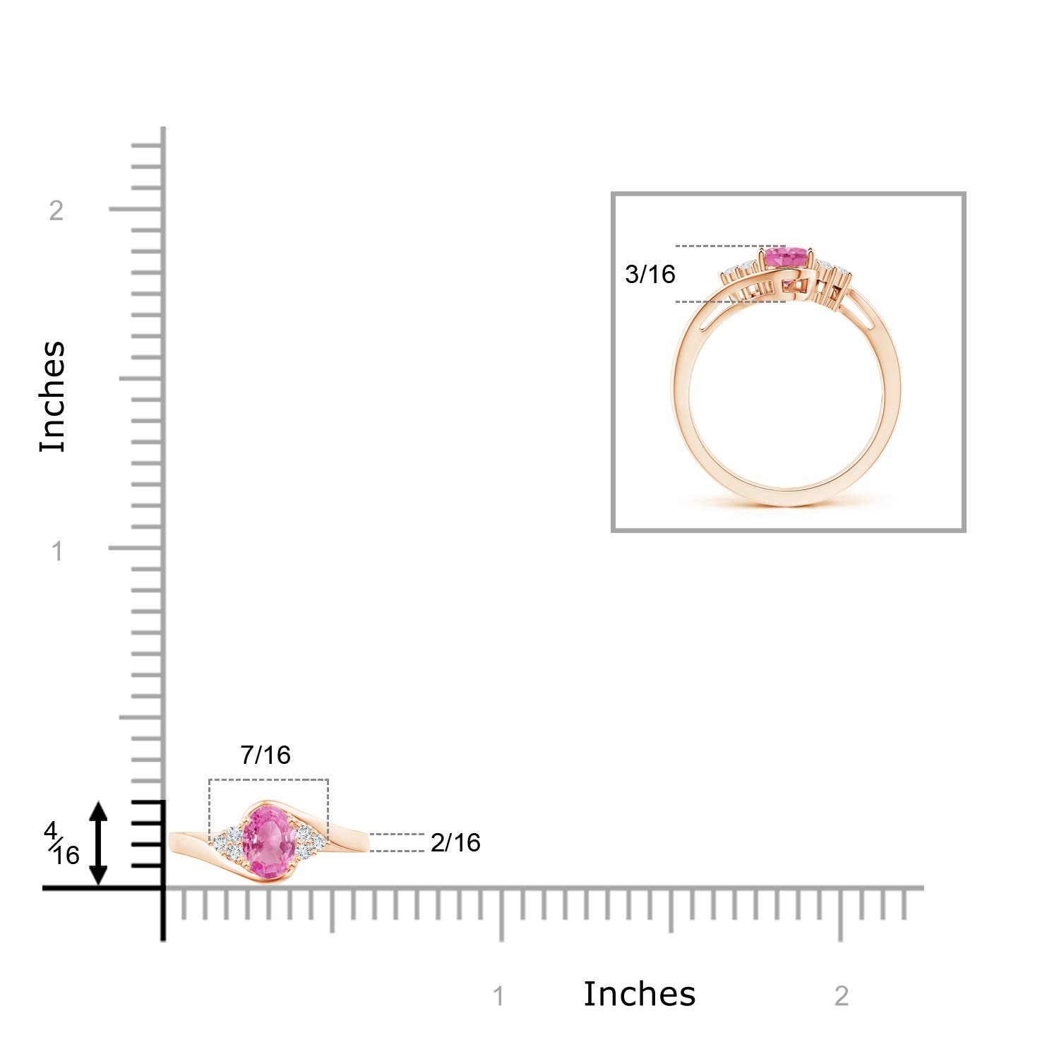 AA - Pink Sapphire / 0.96 CT / 14 KT Rose Gold