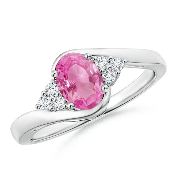 AA - Pink Sapphire / 0.96 CT / 14 KT White Gold