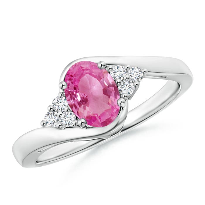 AAA - Pink Sapphire / 0.96 CT / 14 KT White Gold