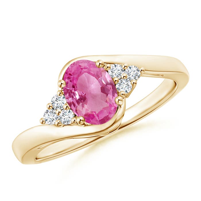 AAA - Pink Sapphire / 0.96 CT / 14 KT Yellow Gold