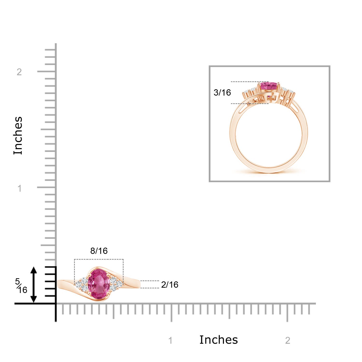 AAAA - Pink Sapphire / 1.62 CT / 14 KT Rose Gold