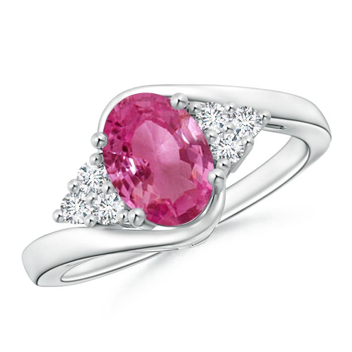 AAAA - Pink Sapphire / 1.62 CT / 14 KT White Gold