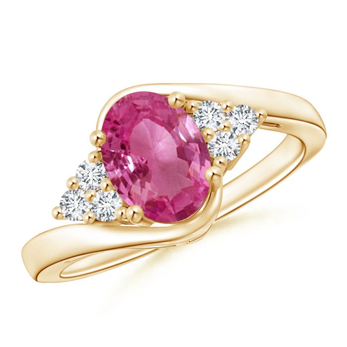 AAAA - Pink Sapphire / 1.62 CT / 14 KT Yellow Gold