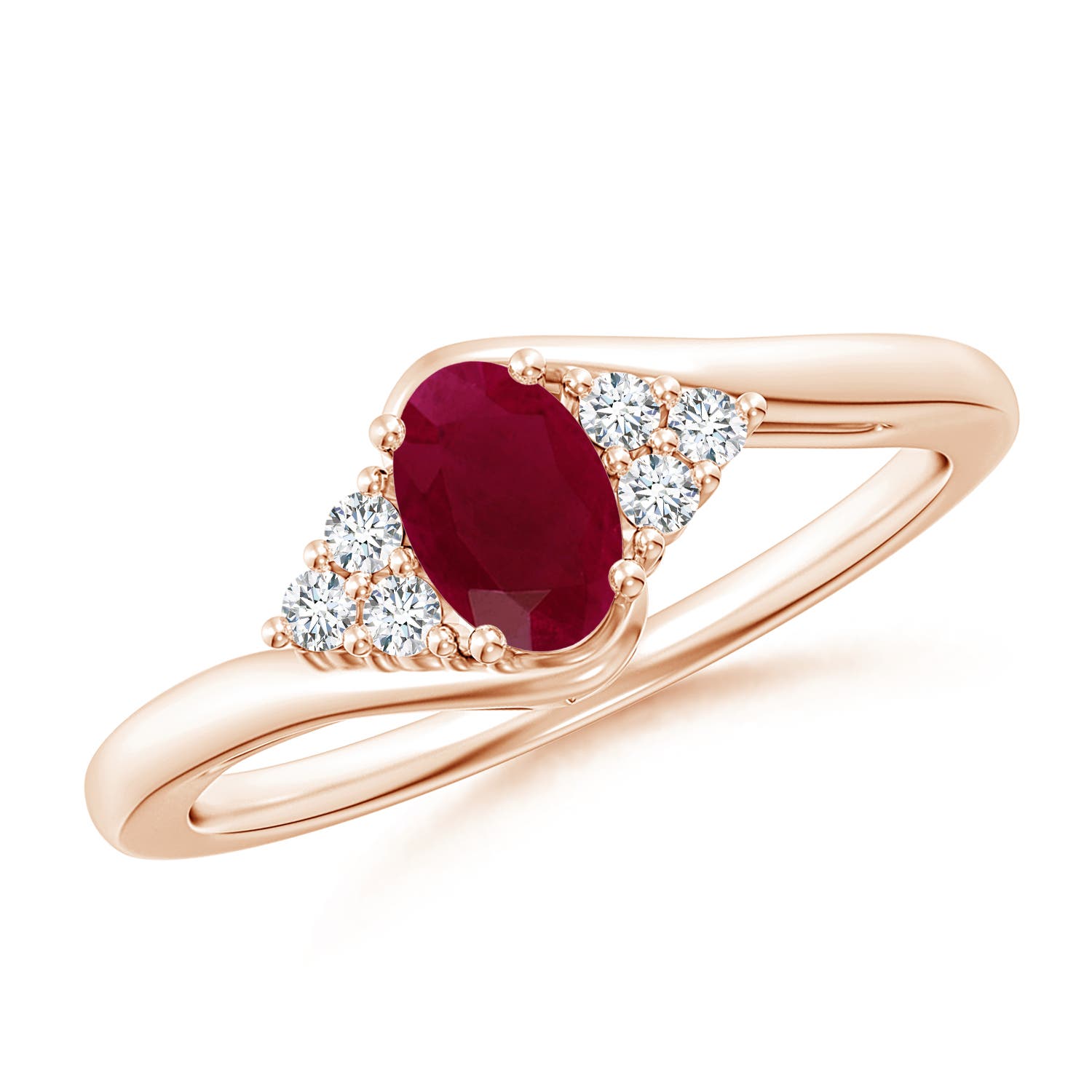 A - Ruby / 0.68 CT / 14 KT Rose Gold