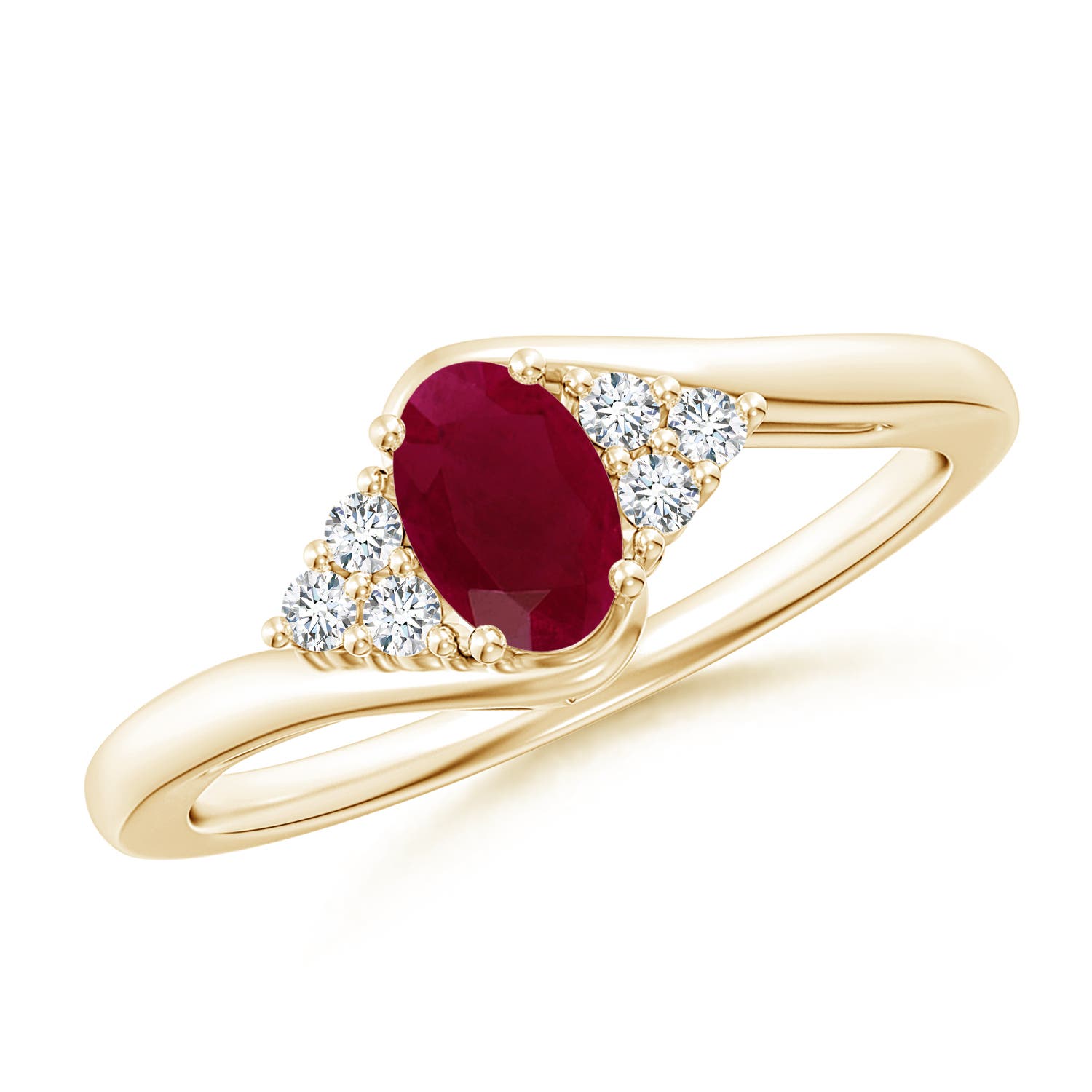 A - Ruby / 0.68 CT / 14 KT Yellow Gold