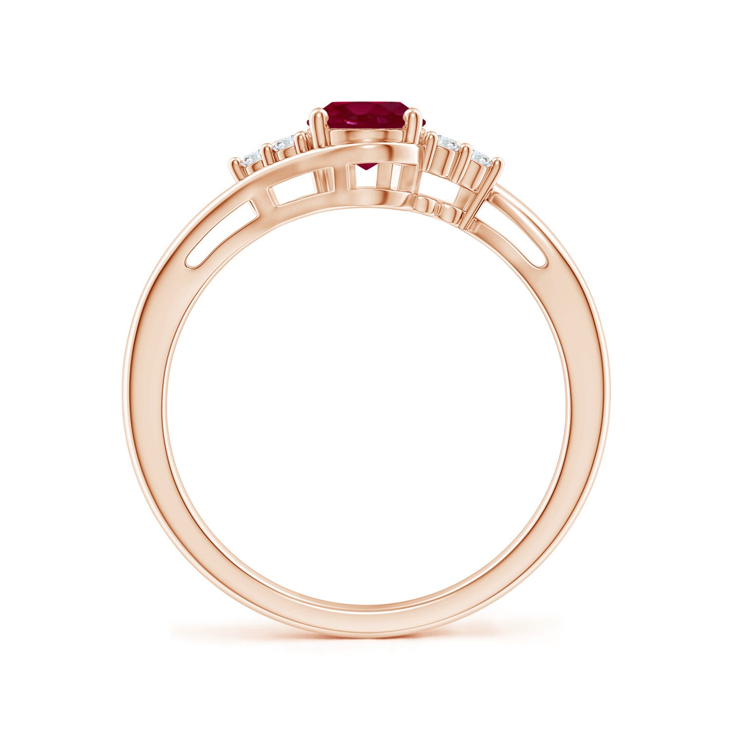 A - Ruby / 1.11 CT / 14 KT Rose Gold