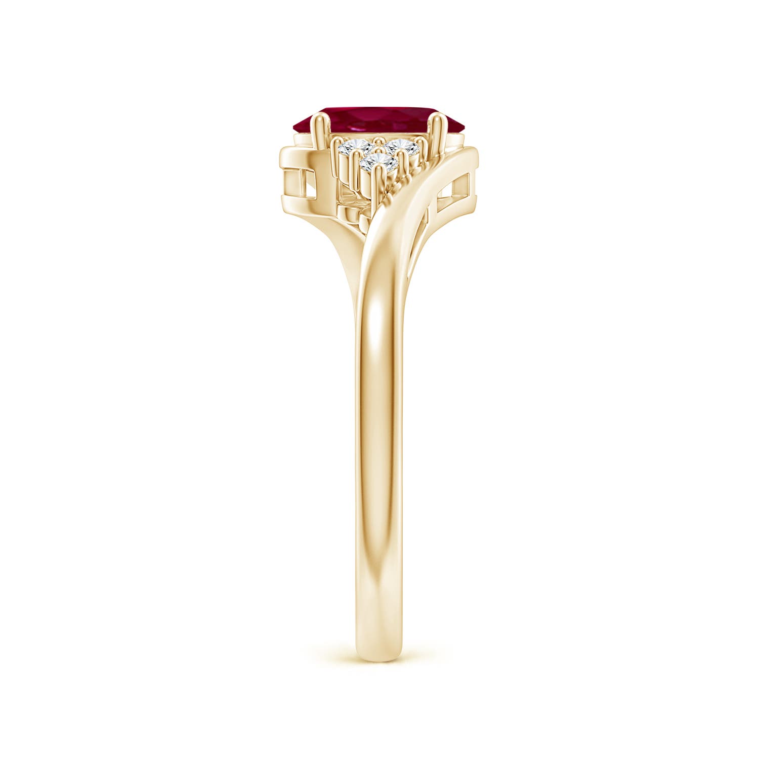 A - Ruby / 1.11 CT / 14 KT Yellow Gold