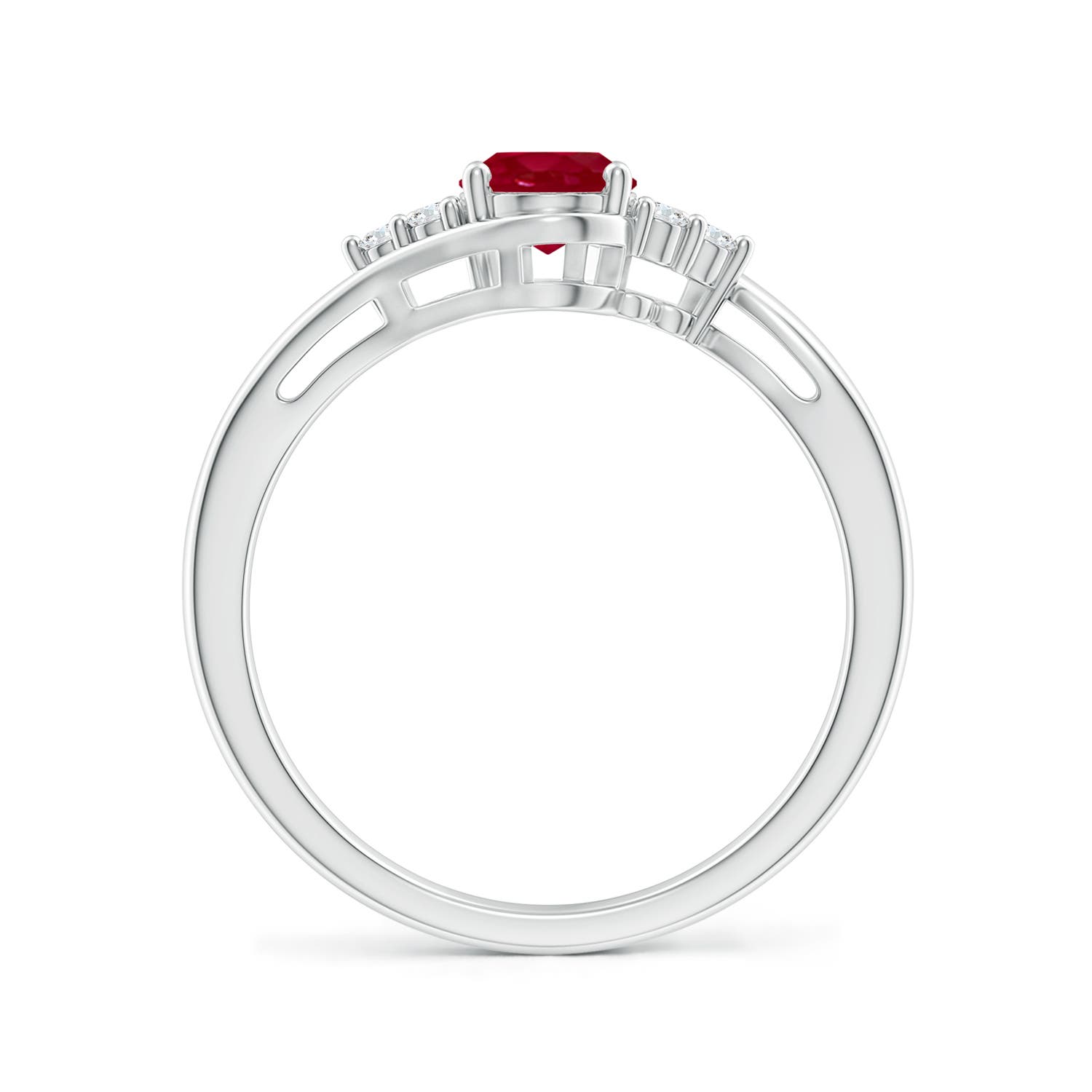 AA - Ruby / 1.11 CT / 14 KT White Gold