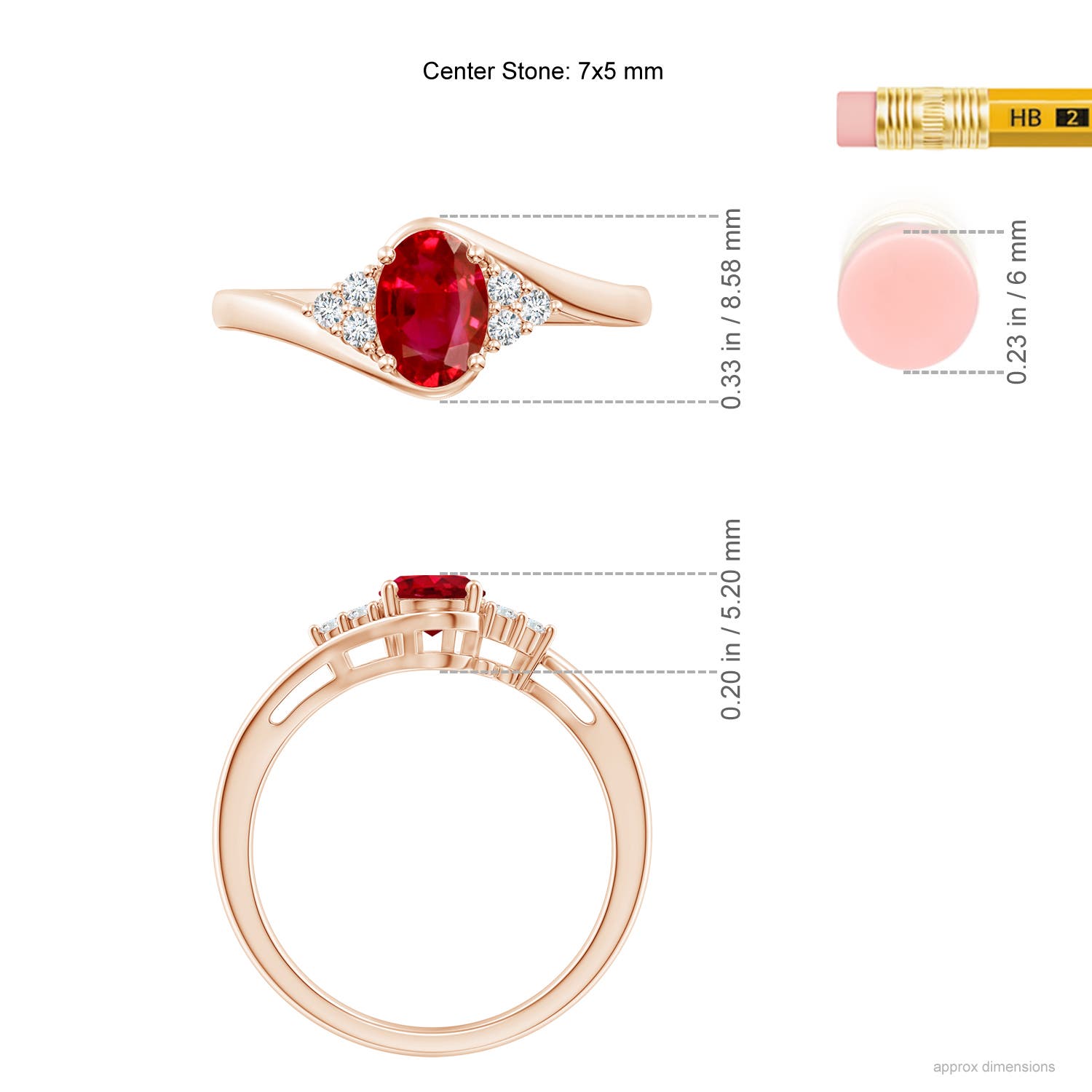 AAA - Ruby / 1.11 CT / 14 KT Rose Gold