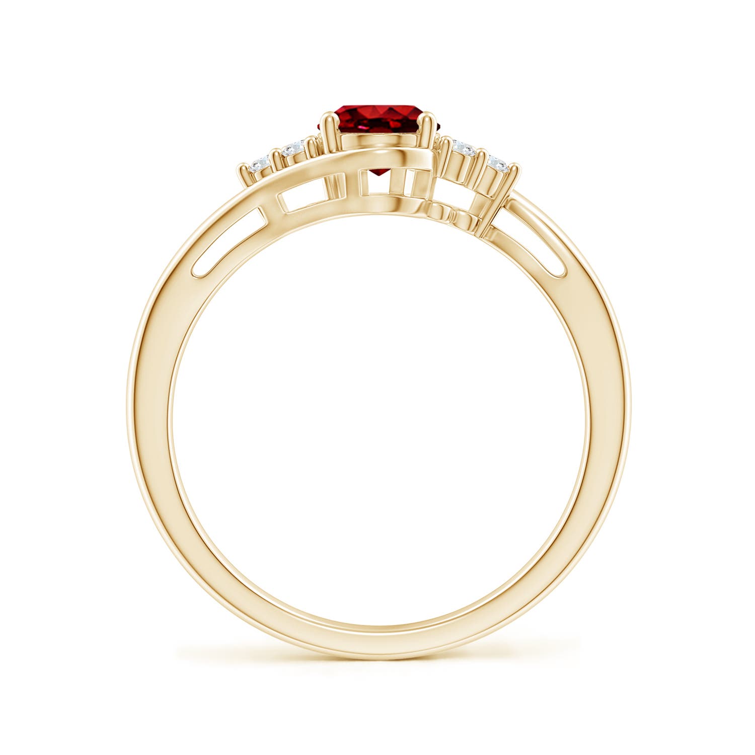 AAAA - Ruby / 1.11 CT / 14 KT Yellow Gold