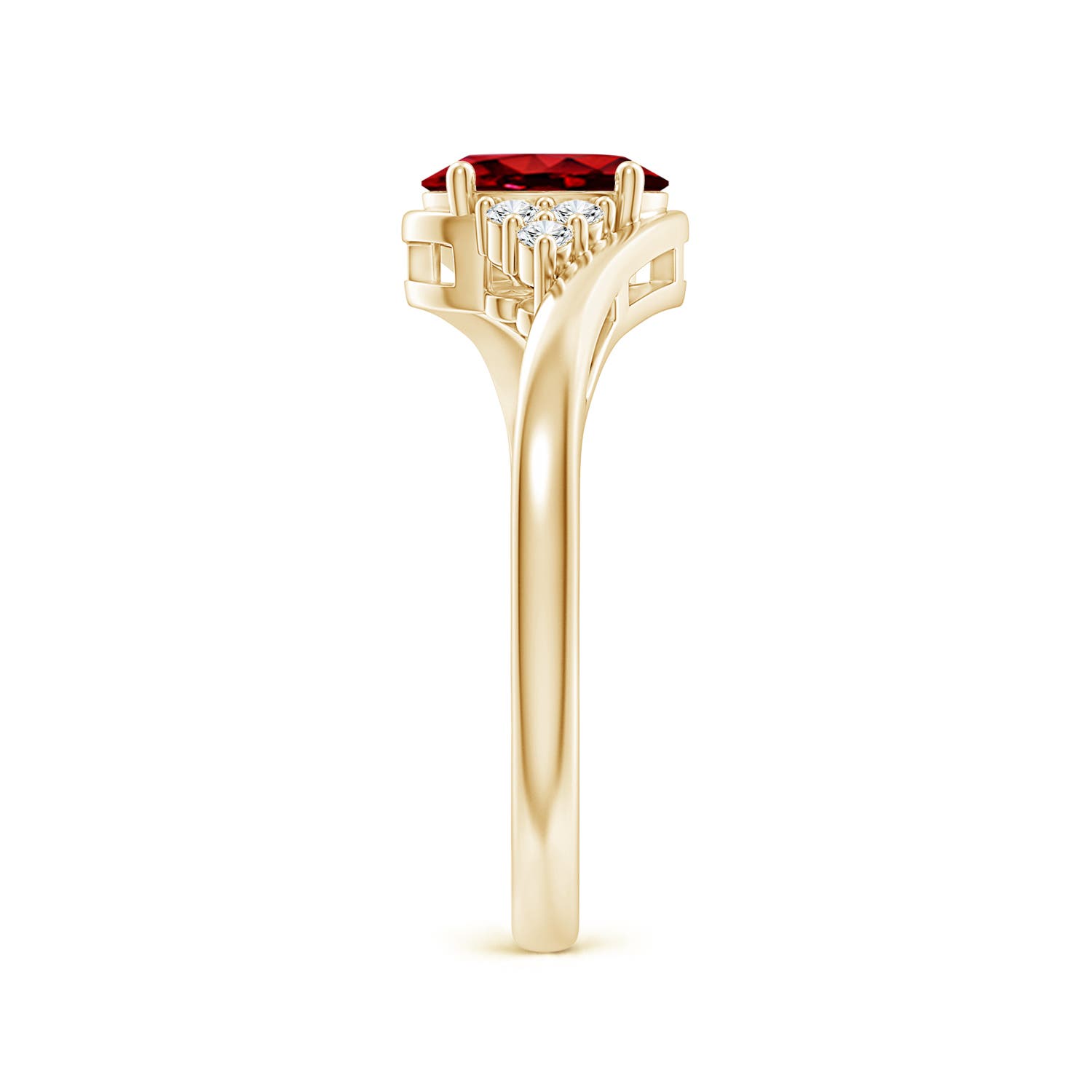 AAAA - Ruby / 1.11 CT / 14 KT Yellow Gold