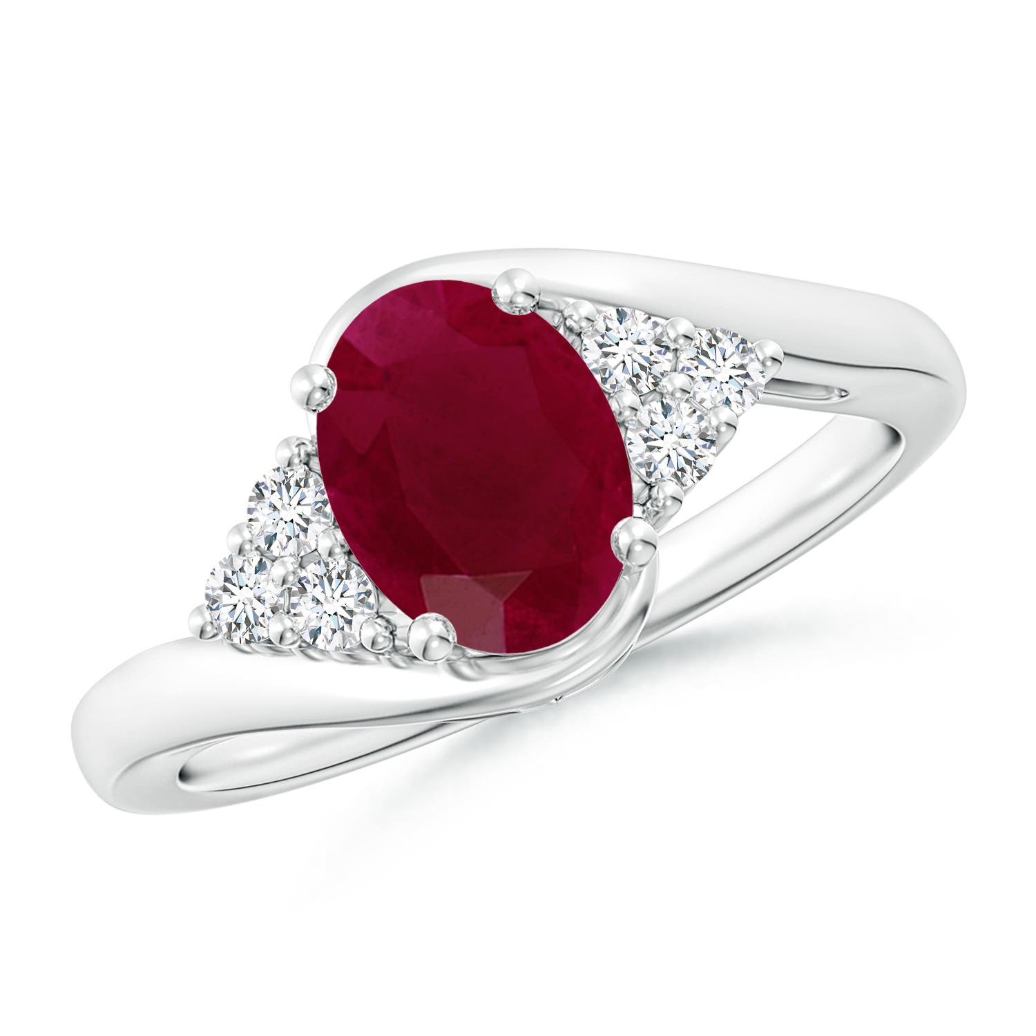 A - Ruby / 1.42 CT / 14 KT White Gold