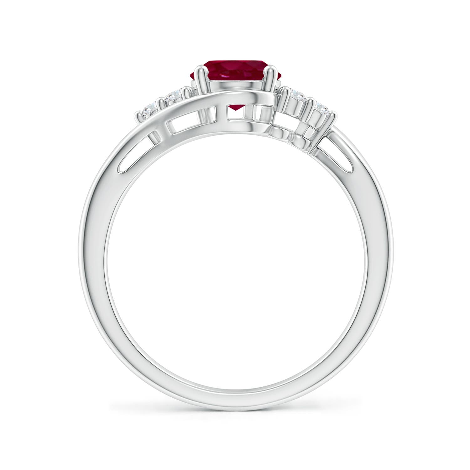 A - Ruby / 1.42 CT / 14 KT White Gold