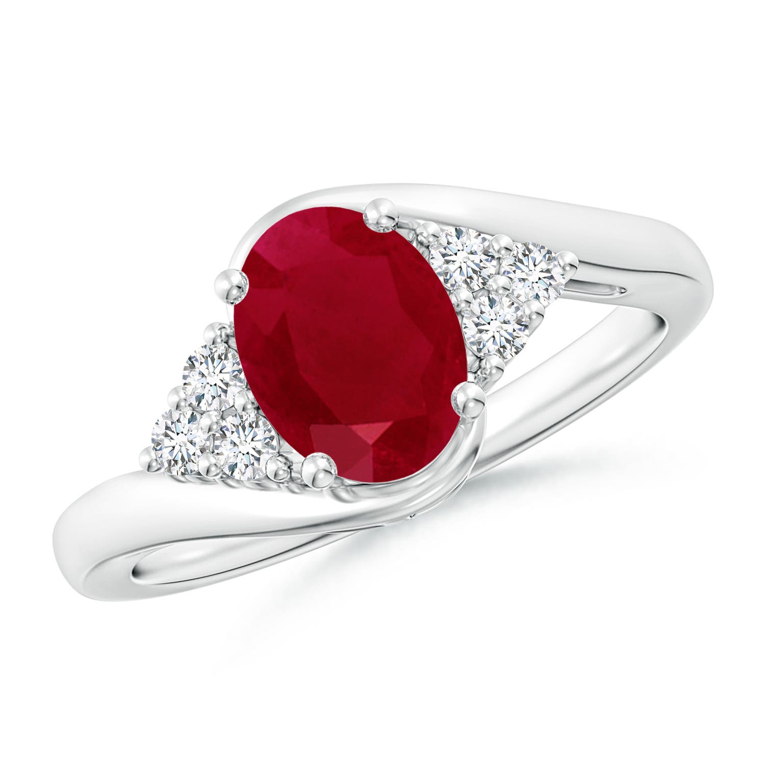 AA - Ruby / 1.42 CT / 14 KT White Gold