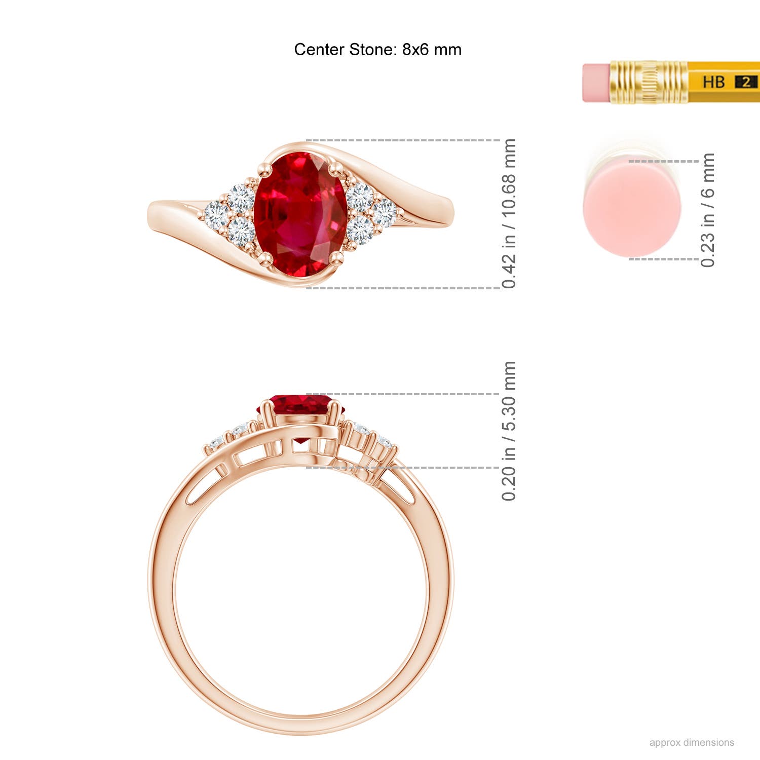 AAA - Ruby / 1.42 CT / 14 KT Rose Gold