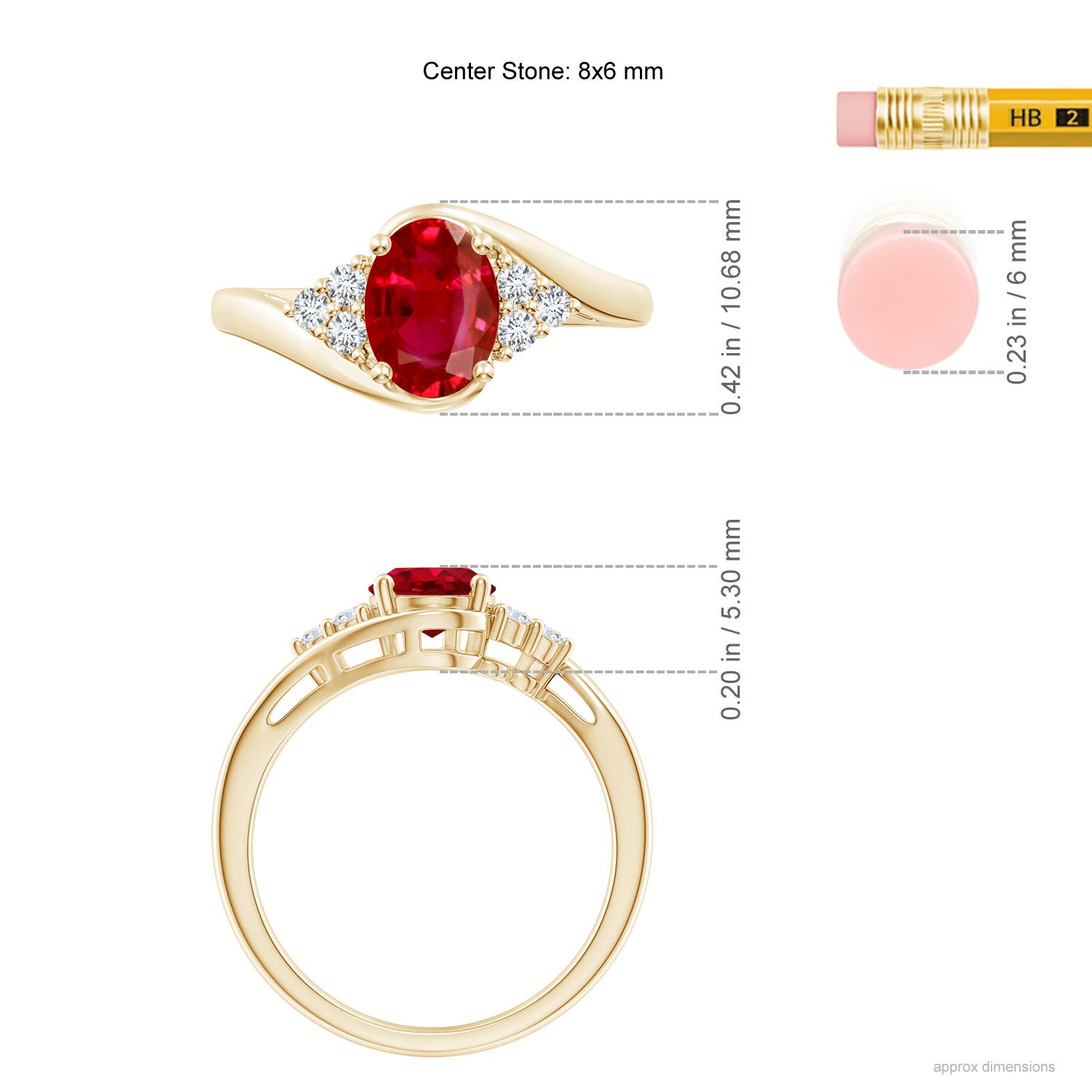 AAA - Ruby / 1.42 CT / 14 KT Yellow Gold