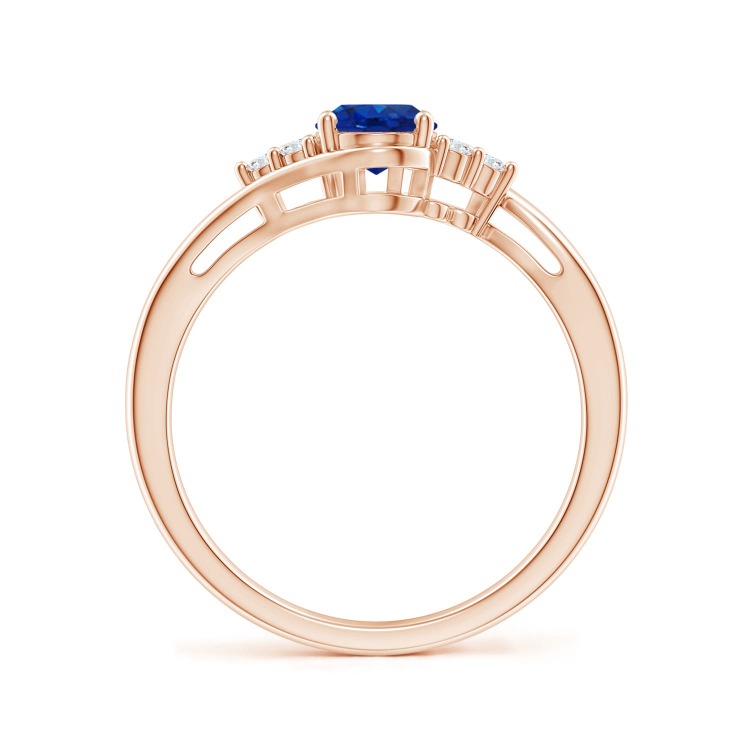 AAA - Blue Sapphire / 0.96 CT / 14 KT Rose Gold