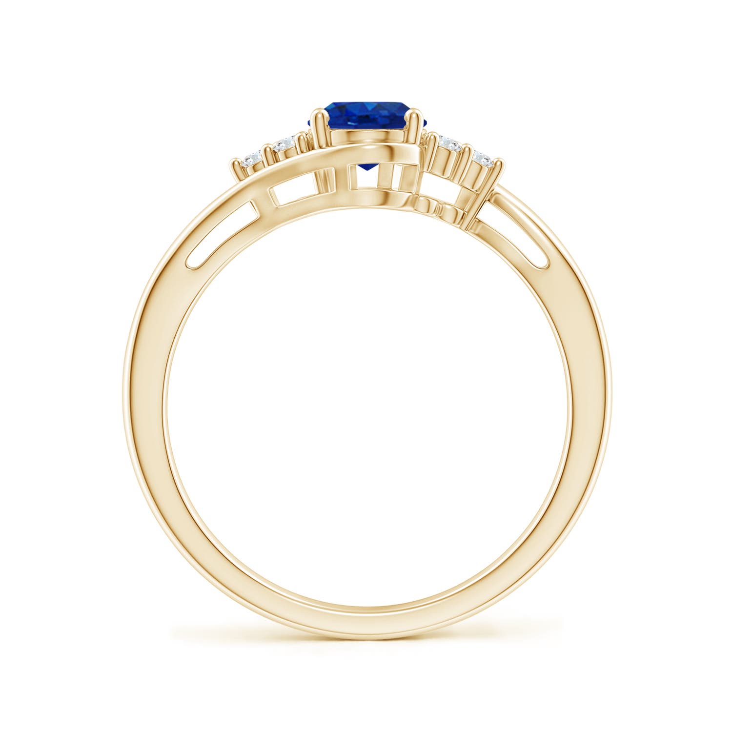 AAA - Blue Sapphire / 0.96 CT / 14 KT Yellow Gold