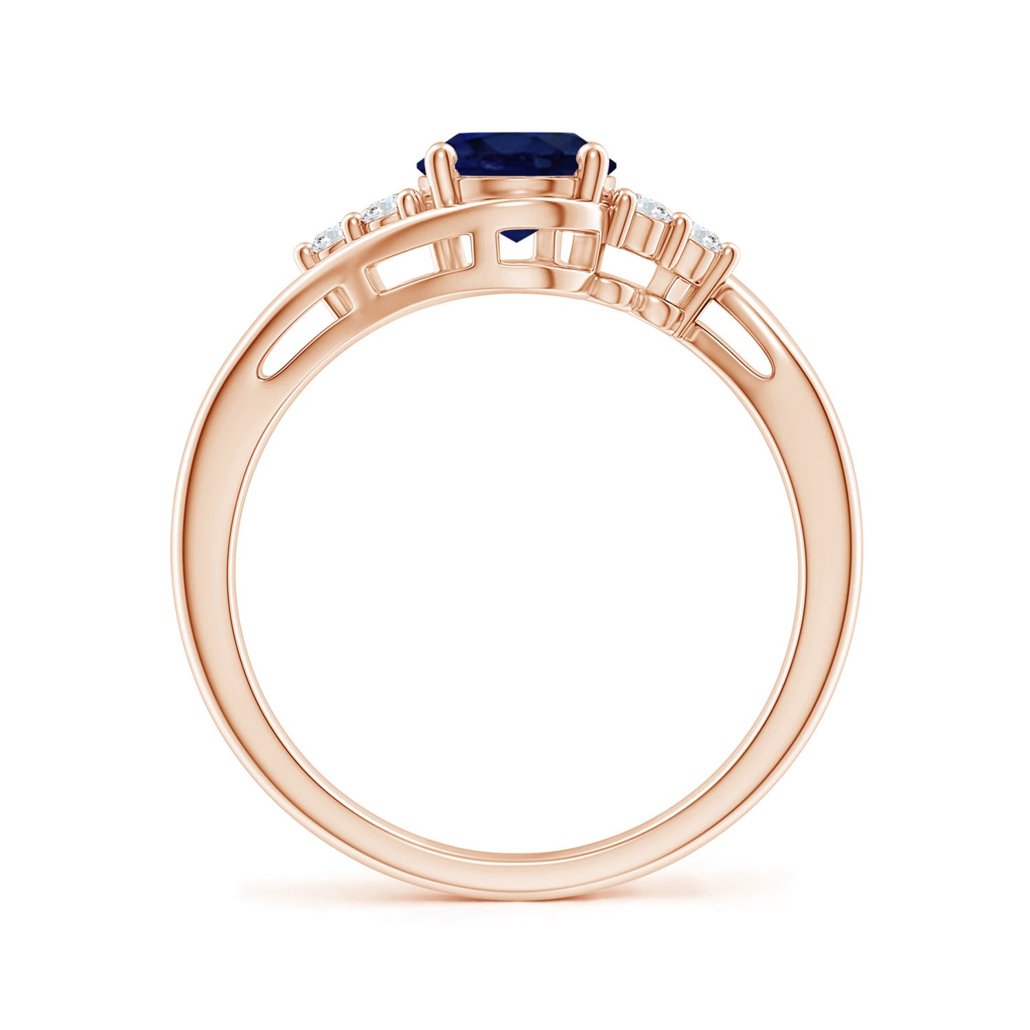 A - Blue Sapphire / 1.72 CT / 14 KT Rose Gold