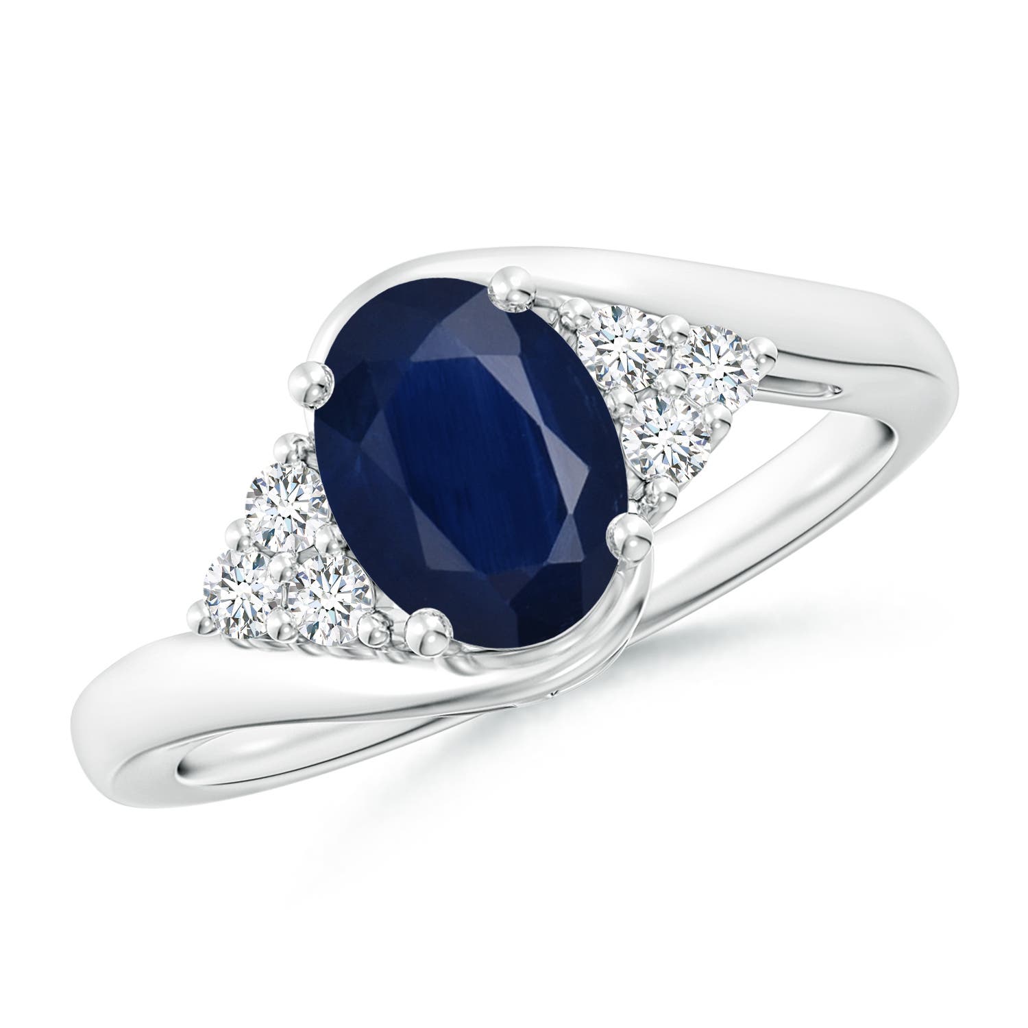 A - Blue Sapphire / 1.72 CT / 14 KT White Gold