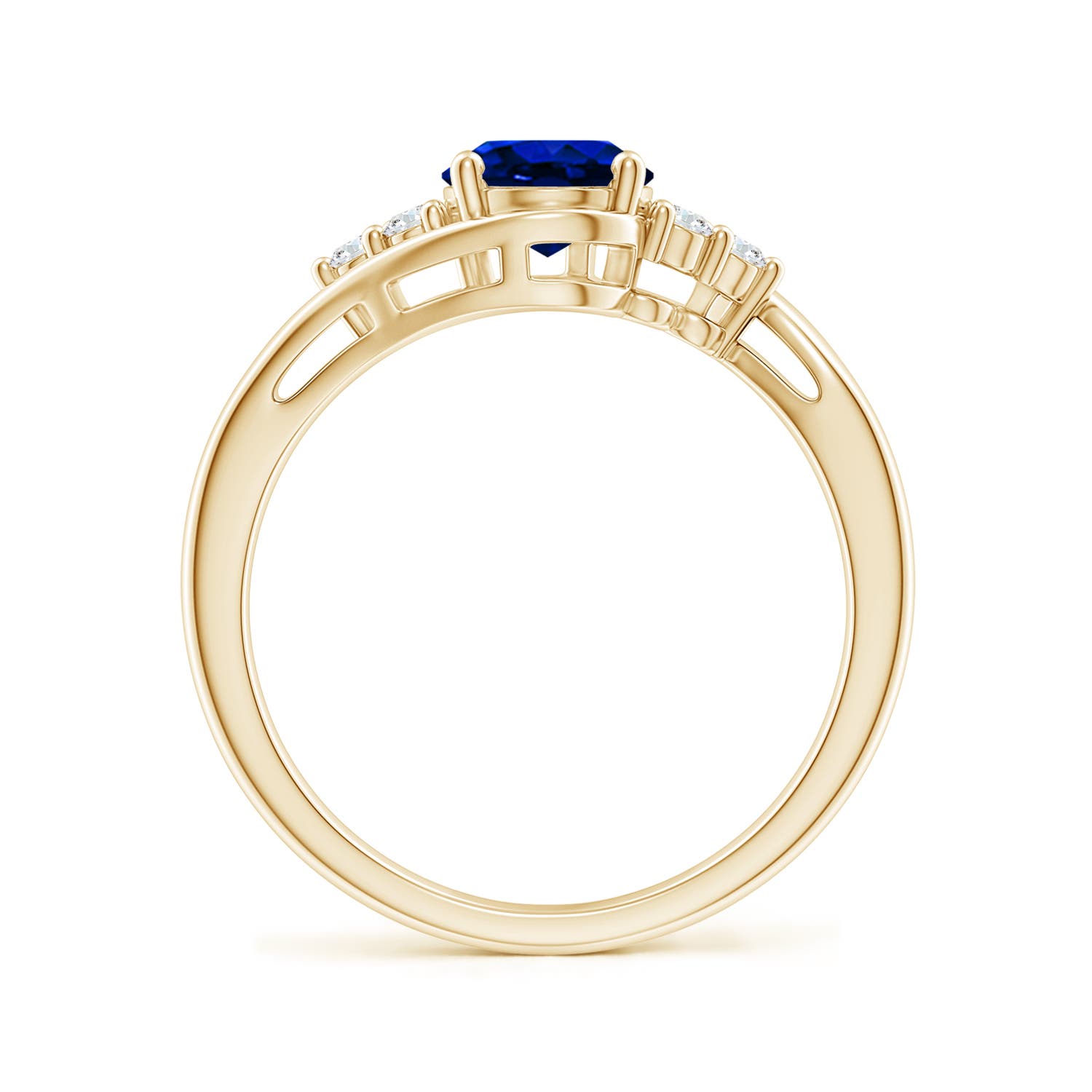 AAAA - Blue Sapphire / 1.72 CT / 14 KT Yellow Gold