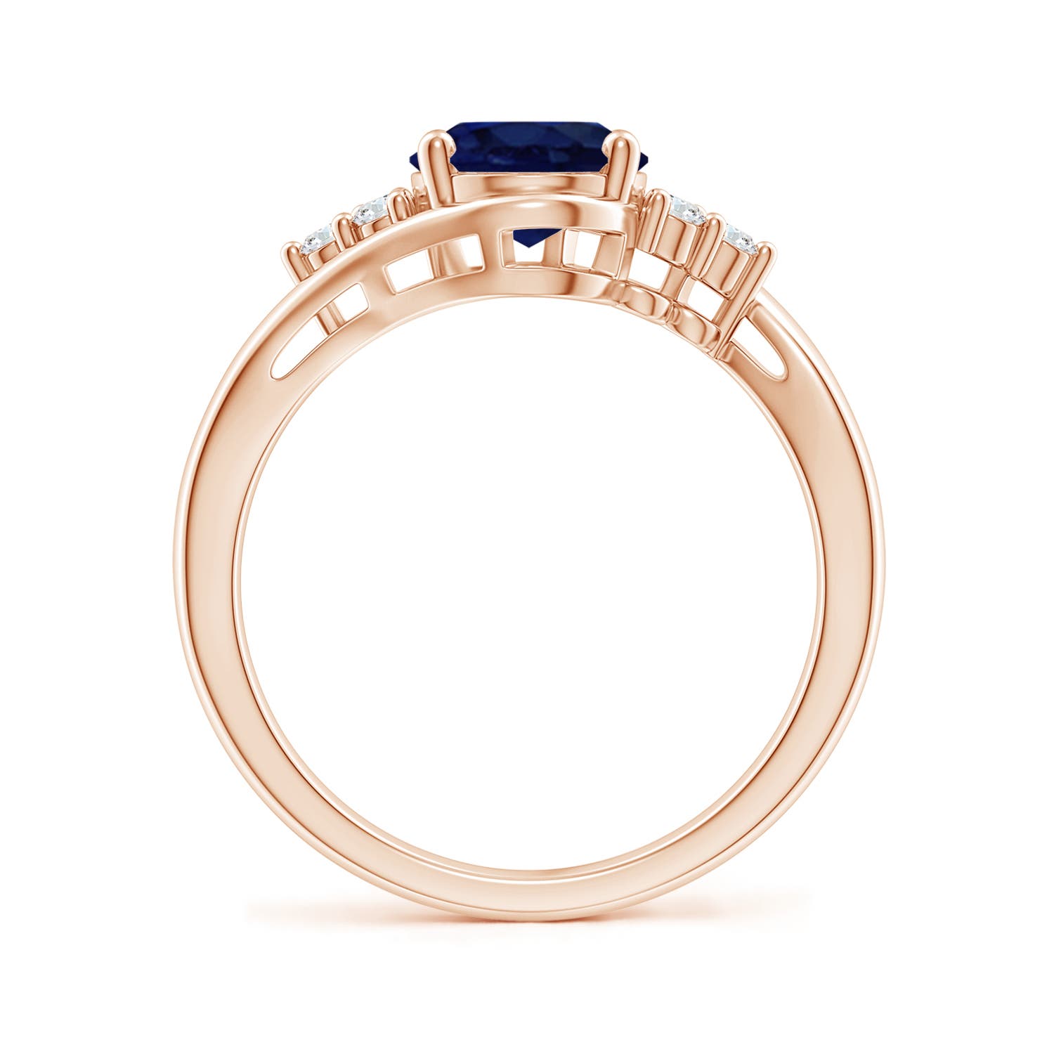 A - Blue Sapphire / 2.17 CT / 14 KT Rose Gold