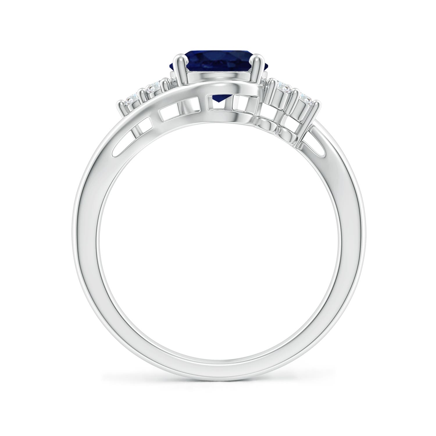 A - Blue Sapphire / 2.17 CT / 14 KT White Gold