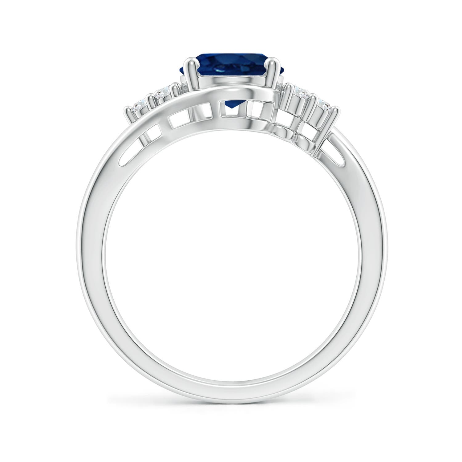 AA - Blue Sapphire / 2.17 CT / 14 KT White Gold