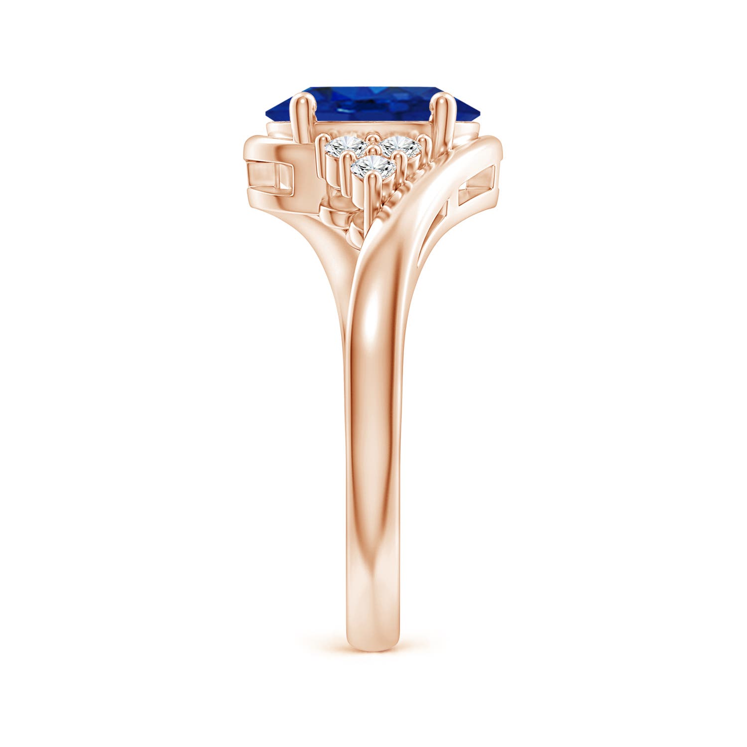 AAA - Blue Sapphire / 2.17 CT / 14 KT Rose Gold