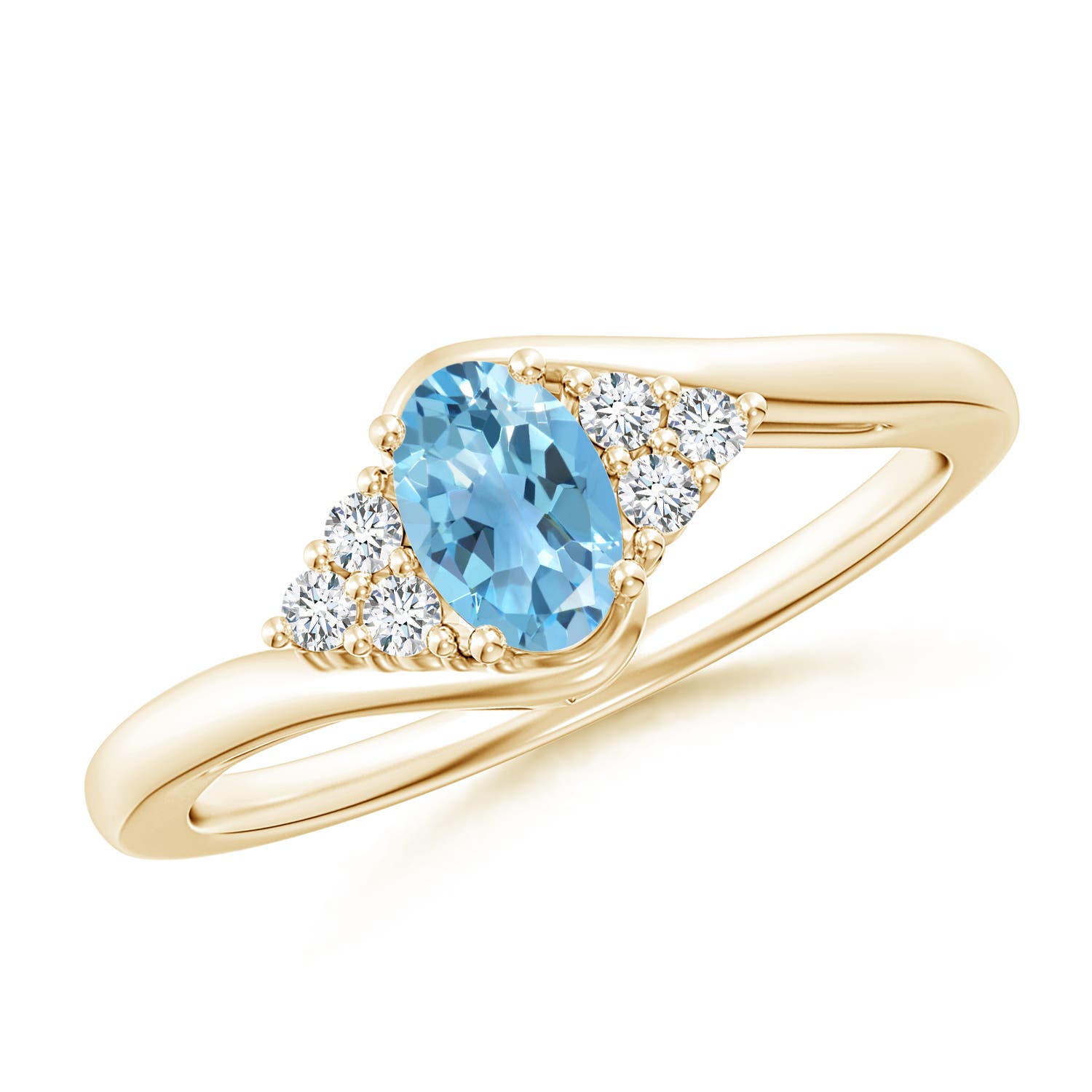 A - Swiss Blue Topaz / 0.62 CT / 14 KT Yellow Gold