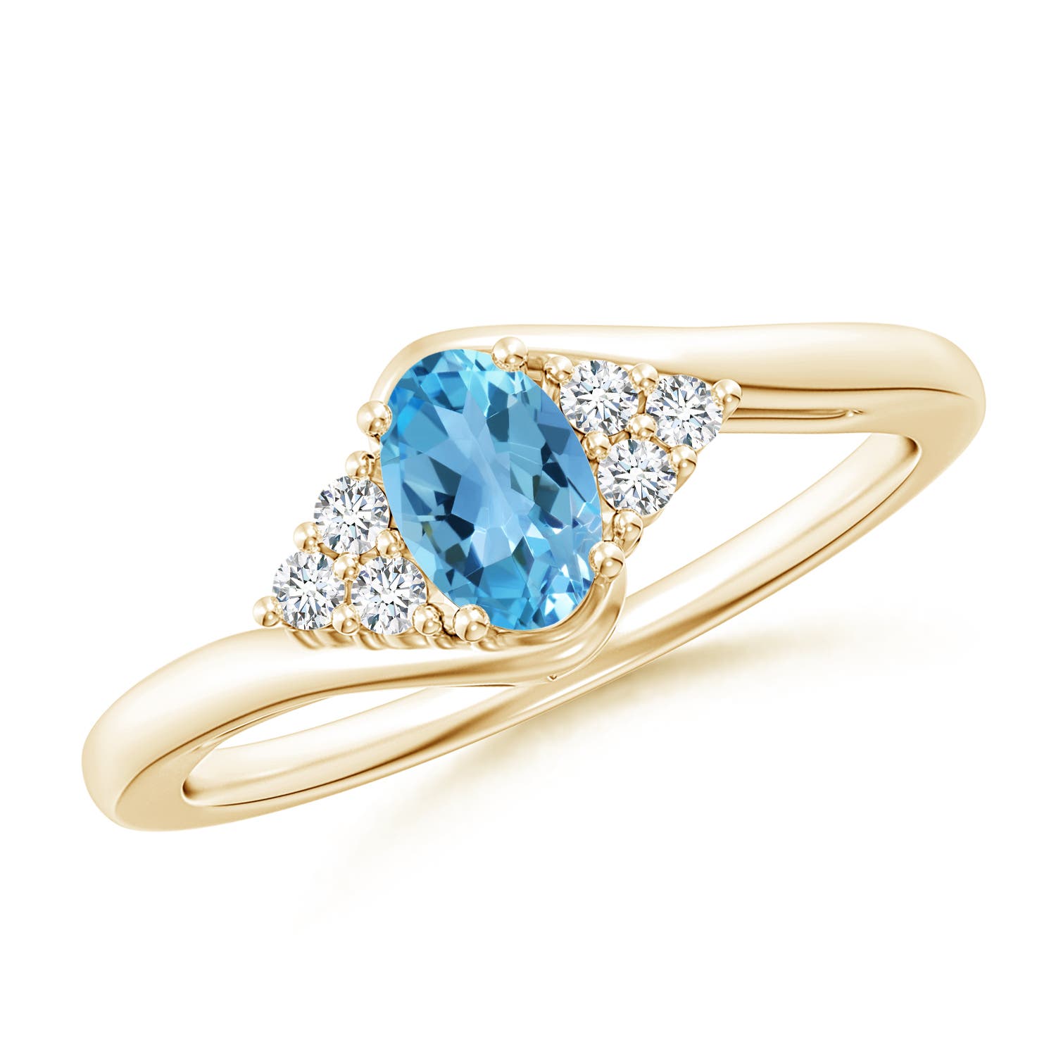 AA - Swiss Blue Topaz / 0.62 CT / 14 KT Yellow Gold