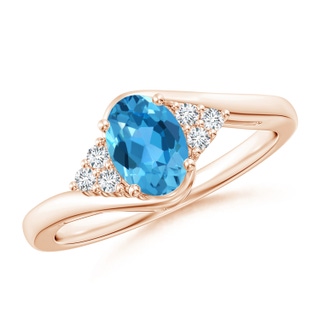 Oval AAA Swiss Blue Topaz