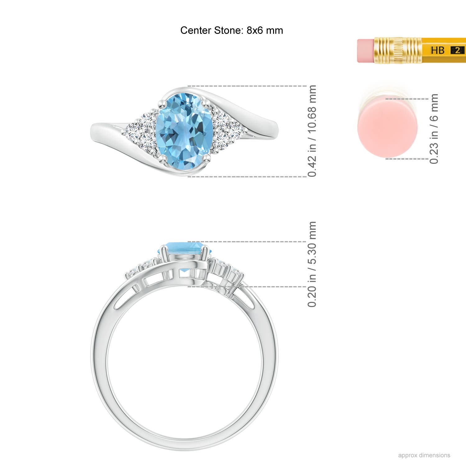 A - Swiss Blue Topaz / 1.67 CT / 14 KT White Gold