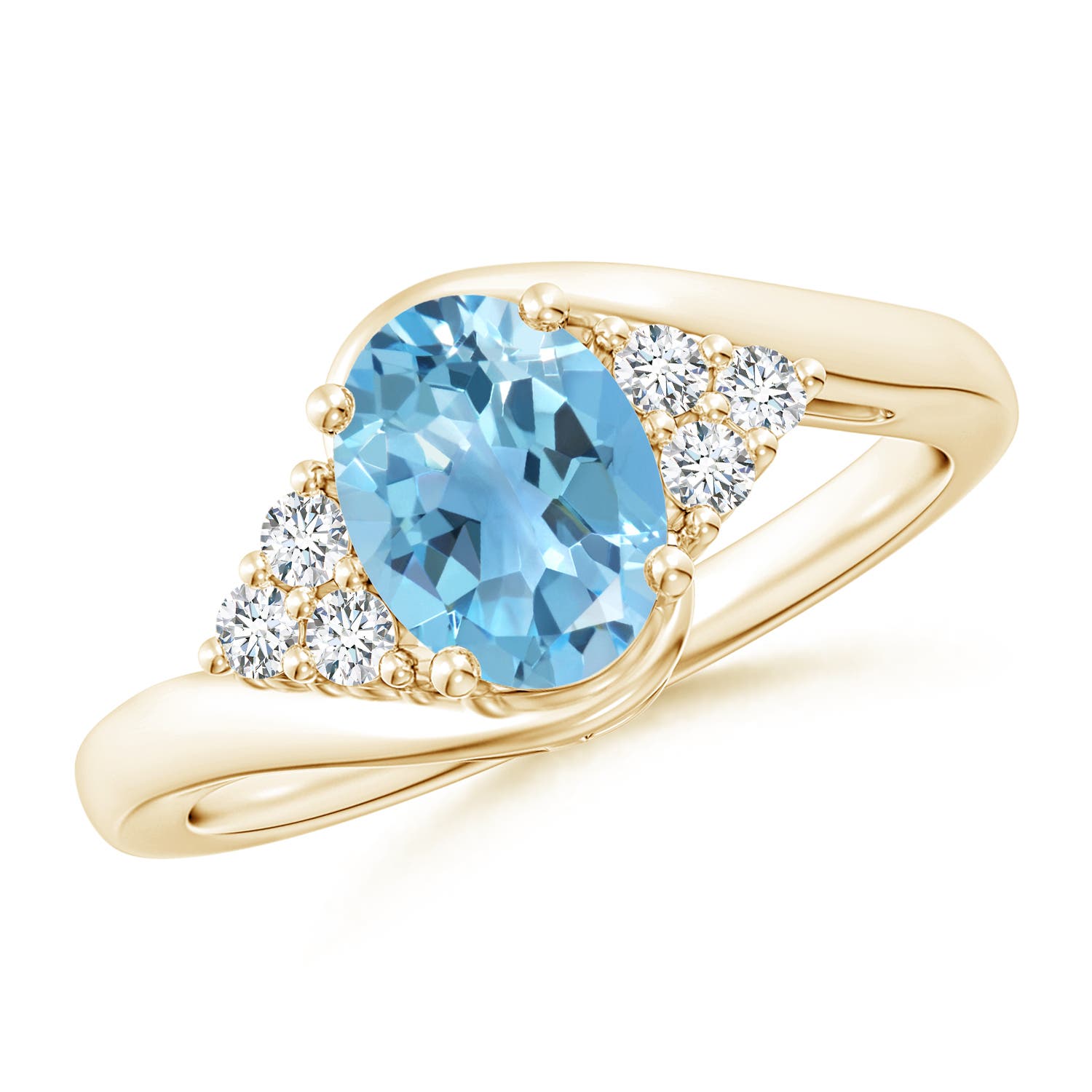 A - Swiss Blue Topaz / 1.67 CT / 14 KT Yellow Gold