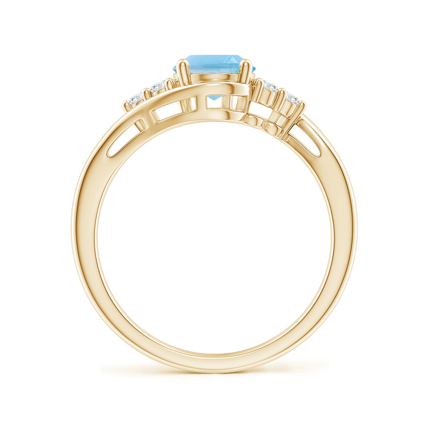 A - Swiss Blue Topaz / 1.67 CT / 14 KT Yellow Gold